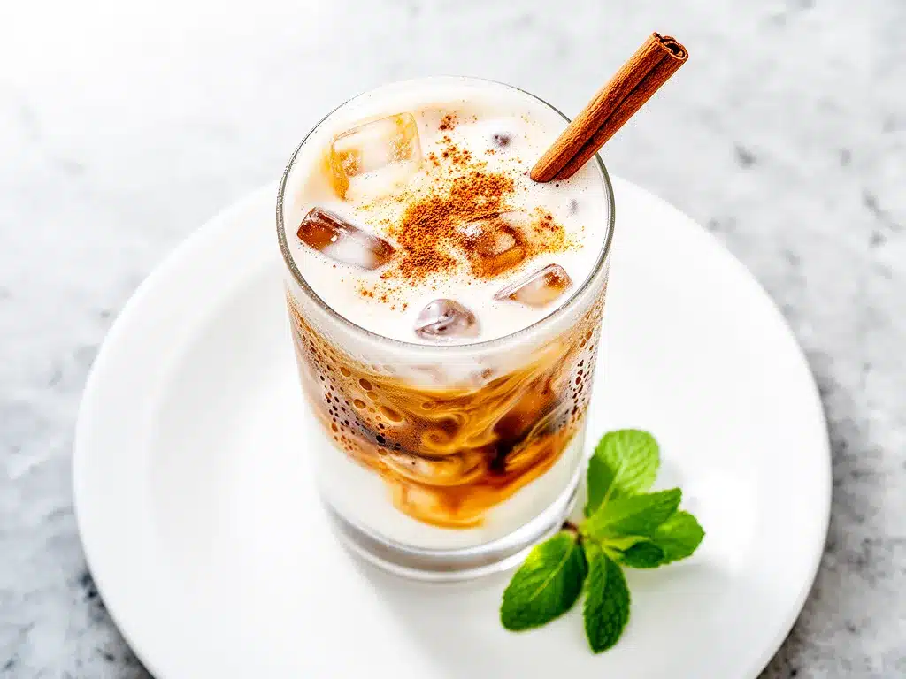 Iced Cinnamon Dolce Oat Milk Latte: Better Than Cafe 4 Iced Cinnamon Dolce Oat Milk Latte preparation steps