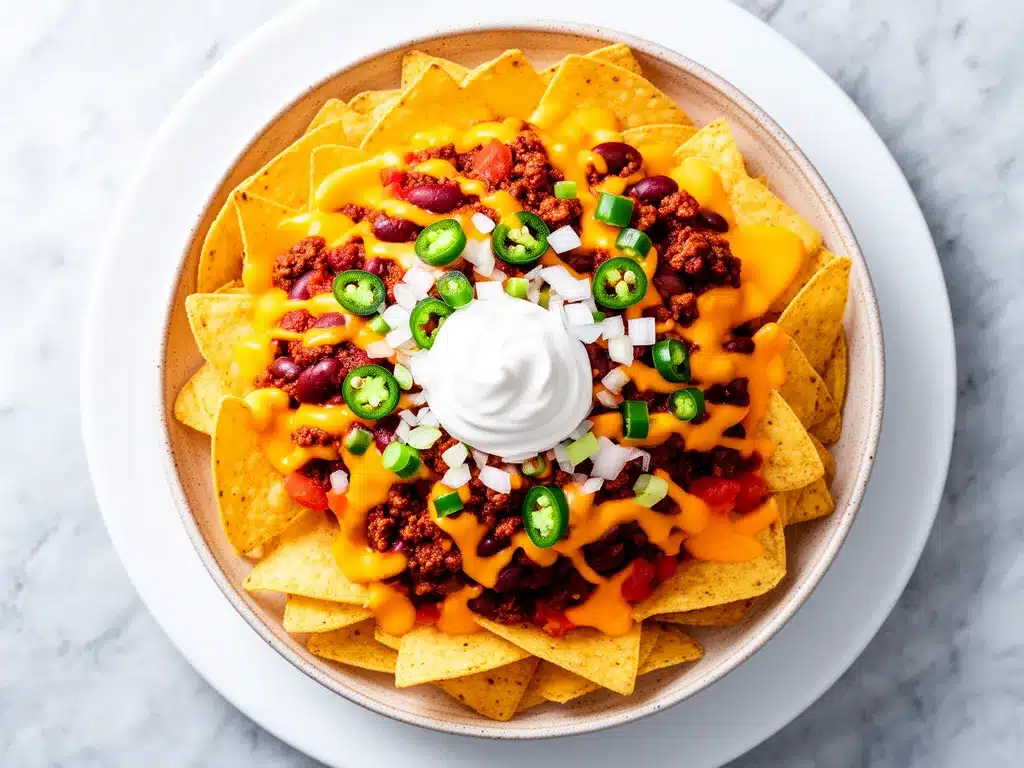 Loaded Chili Cheese Nachos: Easy Game Day Snack 4 Loaded Chili Cheese Nachos preparation steps