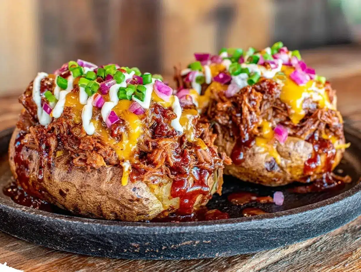 Loaded Pulled Pork Baked Potatoes: Easy Game Day Budget Feast 4 loaded pulled pork baked potatoes preparation steps