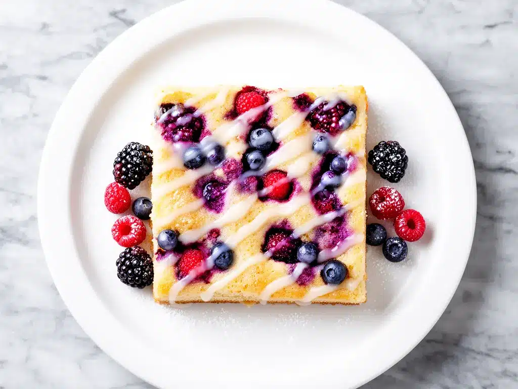 Mixed Berry Buttermilk Sheet Cake: 10 Easy Summer Party Desserts 4 Mixed Berry Buttermilk Sheet Cake preparation steps