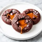 Molten Salted Caramel Chocolate Cookies - featured image