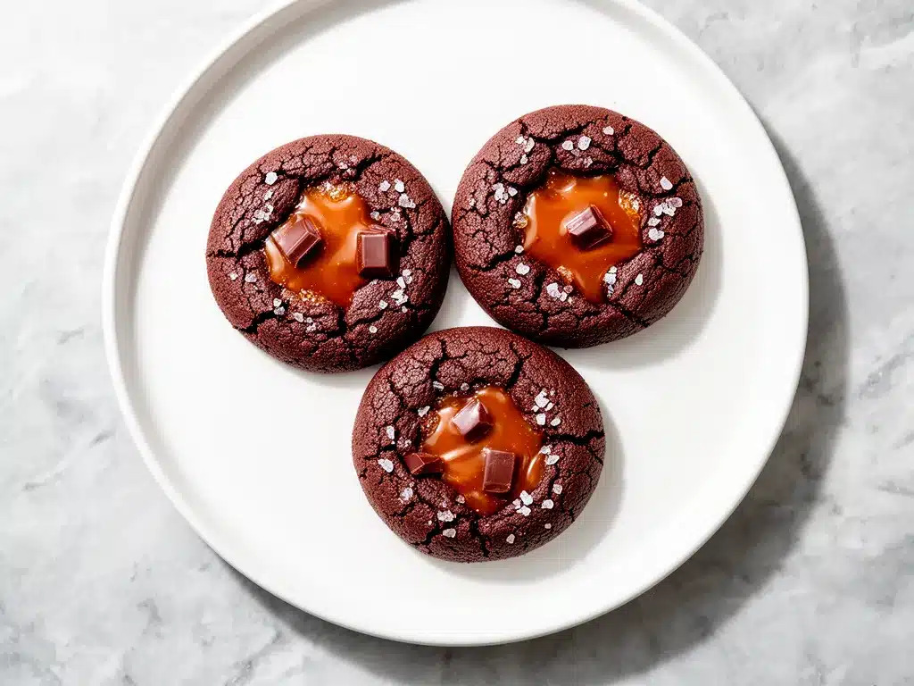 Molten Salted Caramel Chocolate Cookies: Best Homemade Recipe 4 Molten Salted Caramel Chocolate Cookies preparation steps