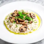 one pot creamy mushroom and herb risotto - featured image