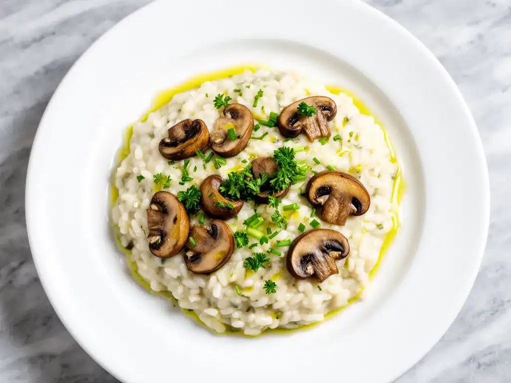 One-Pot Creamy Mushroom and Herb Risotto: Easy Best Recipe 4 one pot creamy mushroom and herb risotto preparation steps