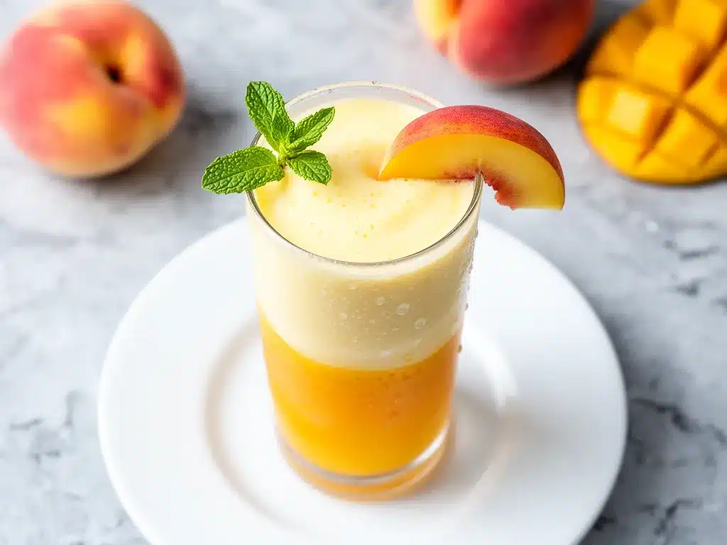 Peach Mango Greek Yogurt Smoothie: Best 5-Ingredient Recipe 4 Peach Mango Greek Yogurt Smoothie preparation steps