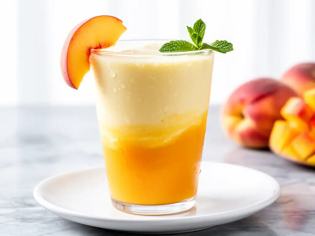 Home 2 Peach Mango Greek Yogurt Smoothie - featured image