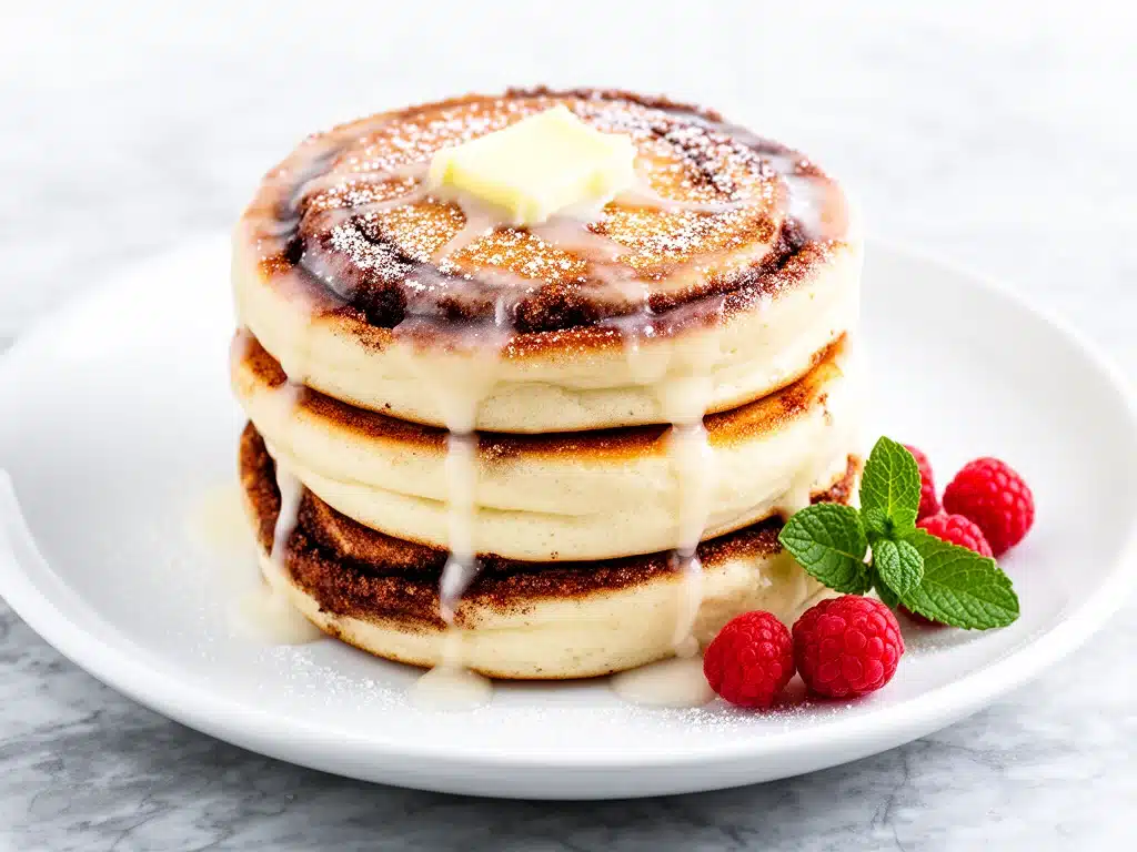 Home 1 ricotta cinnamon roll pancakes - featured image