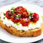roasted cherry tomato and whipped ricotta toast - featured image