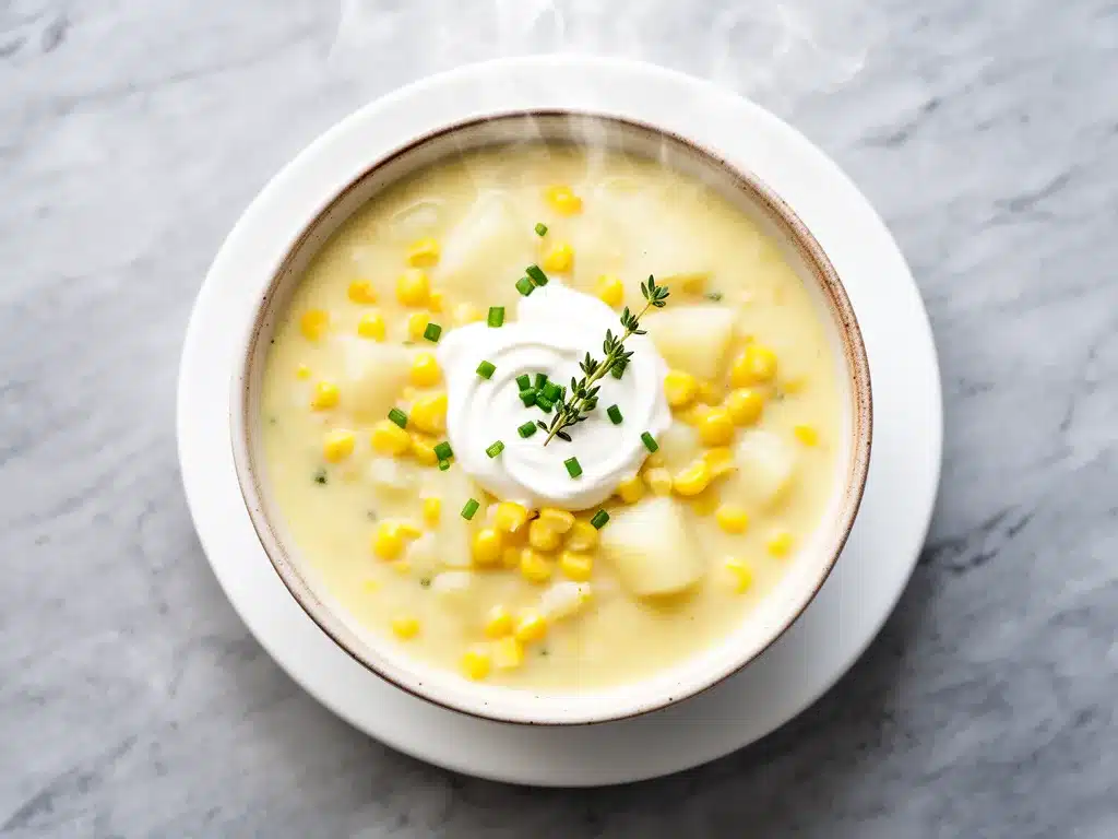 Slow Cooker Sweet Corn and Potato Chowder 4 slow cooker sweet corn and potato chowder preparation steps