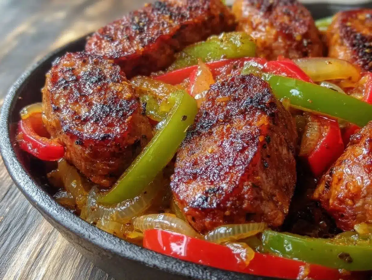Smoked Sausage and Pepper Skillet: 30-Min Budget Family Meal 4 smoked sausage and pepper skillet preparation steps