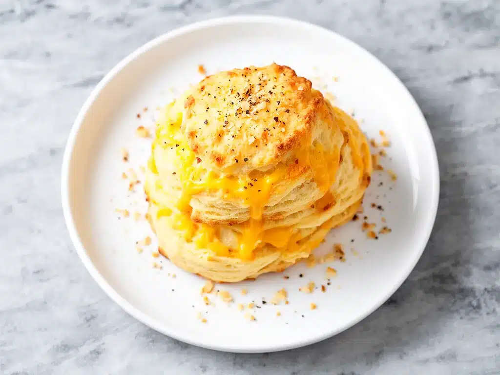 Soft Cheddar Garlic Biscuits: Easy Homemade Recipe 4 soft cheddar garlic biscuits preparation steps