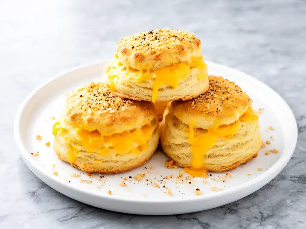 Home 3 soft cheddar garlic biscuits - featured image