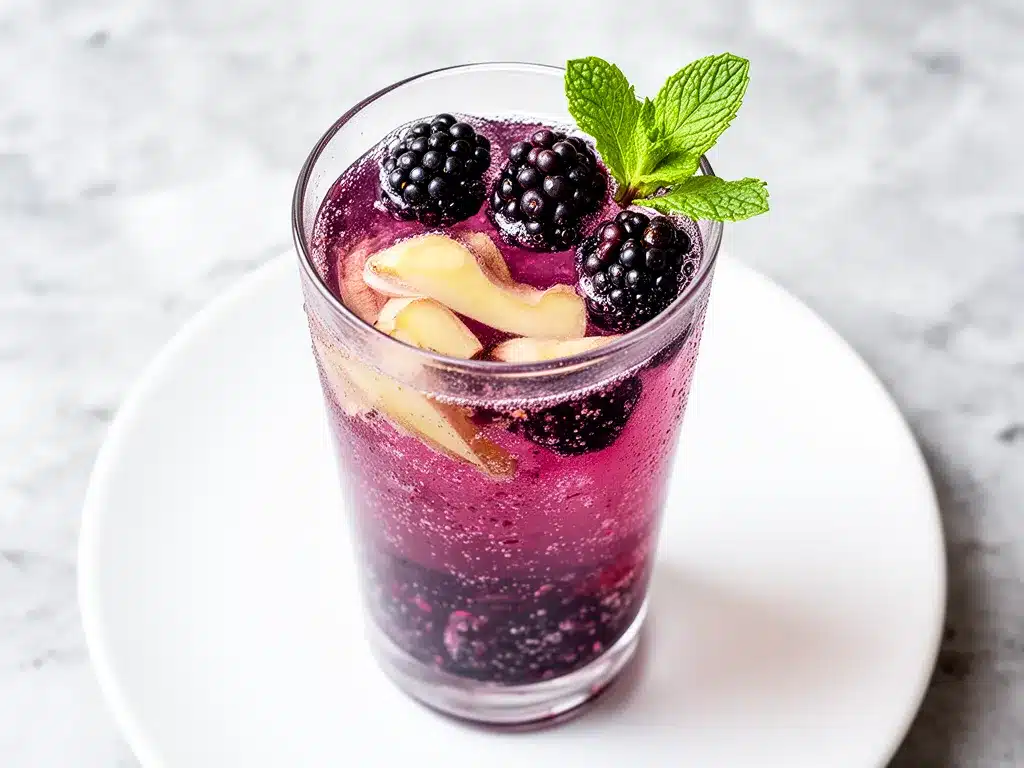 Sparkling Blackberry Ginger Mocktail: 5-Ingredient Easy Drink 4 Sparkling Blackberry Ginger Mocktail preparation steps