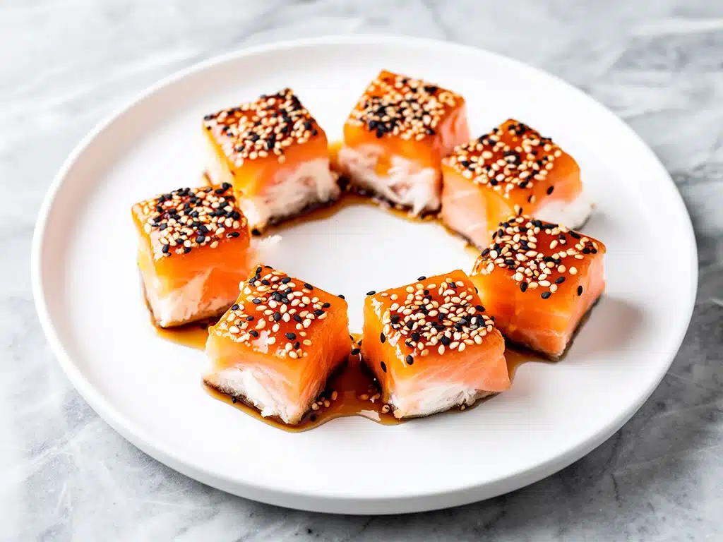 Sticky Teriyaki Salmon Bites - featured image