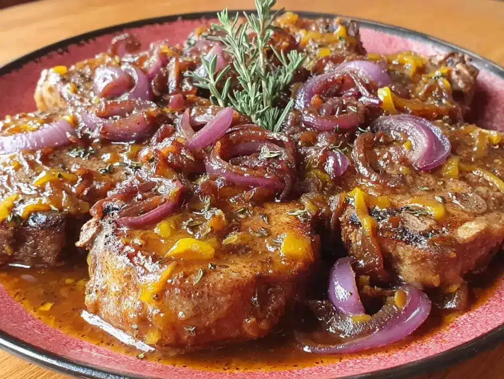 apple cider braised pork chops - featured image