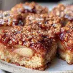 chai spiced pear crumble bars - featured image
