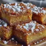 chewy brown sugar snickerdoodle cookie bars - featured image