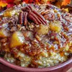 cinnamon apple butter baked oatmeal - featured image