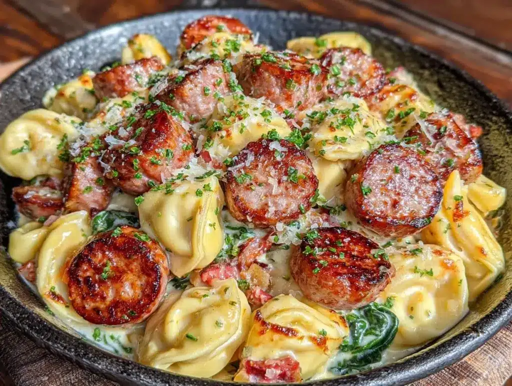 Home 3 creamy sausage tortellini skillet - featured image