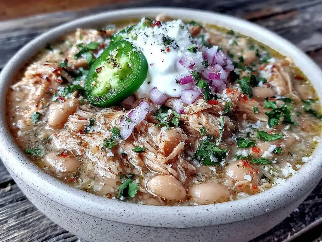 Creamy White Chicken Chili: Easy 1-Pot Slow Cooker Recipe 4 creamy white chicken chili preparation steps