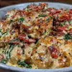 Crockpot Creamy Tuscan Garlic Chicken - featured image