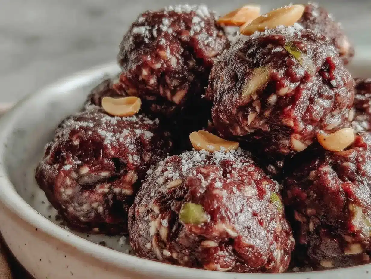 Dairy-Free No-Bake Chocolate Peanut Butter Protein Balls 4 dairy-free no-bake chocolate peanut butter protein balls preparation steps