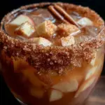 fall caramel apple cider sangria - featured image