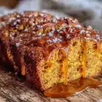 fall pumpkin bread with brown butter maple glaze - featured image