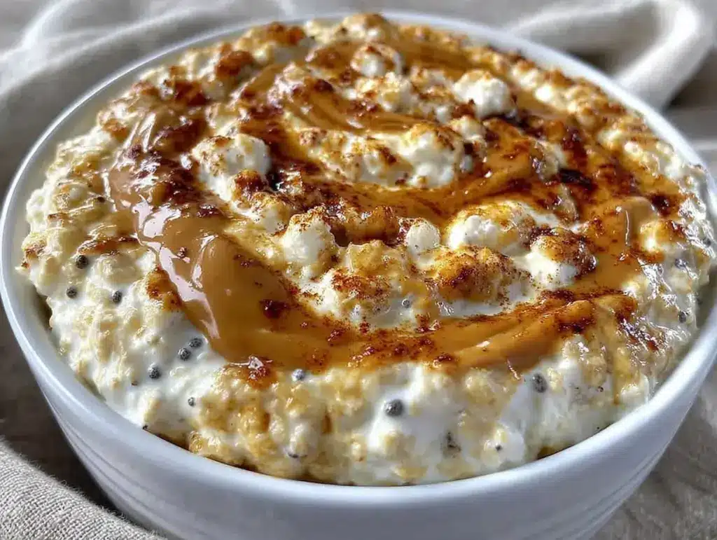 Home 1 high-protein cottage cheese oats with peanut butter - featured image