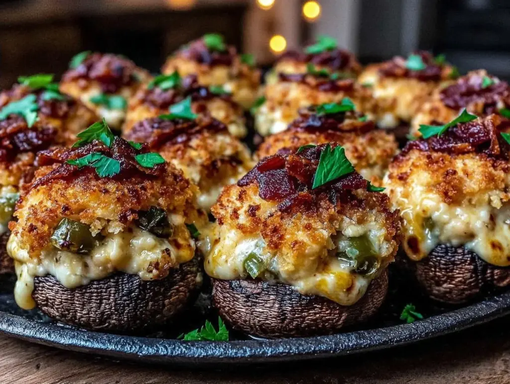 Home 4 jalapeno popper stuffed mushrooms - featured image
