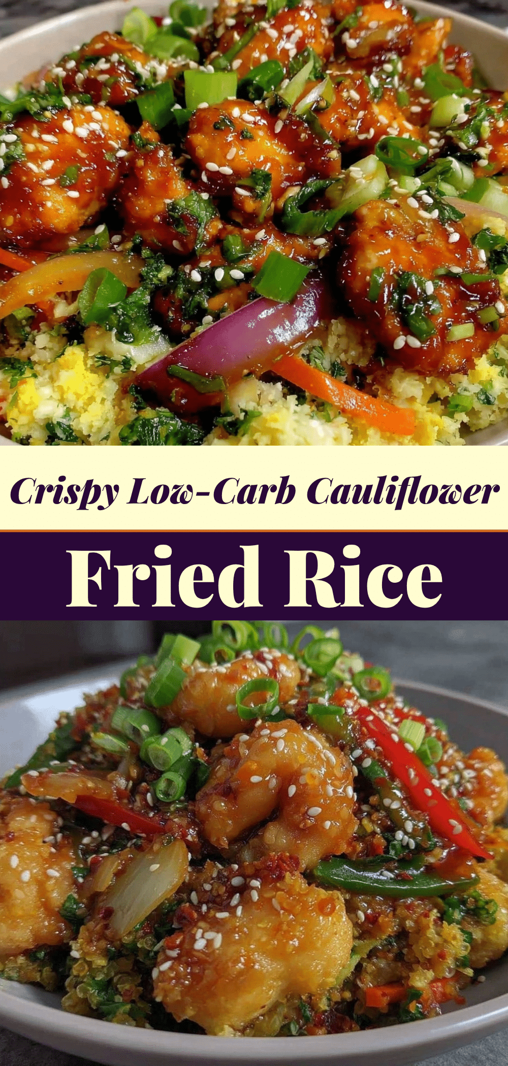 Low-Carb Cauliflower Fried Rice: Best Sesame Ginger Chicken 5 low-carb cauliflower fried rice with sesame ginger chicken recipe