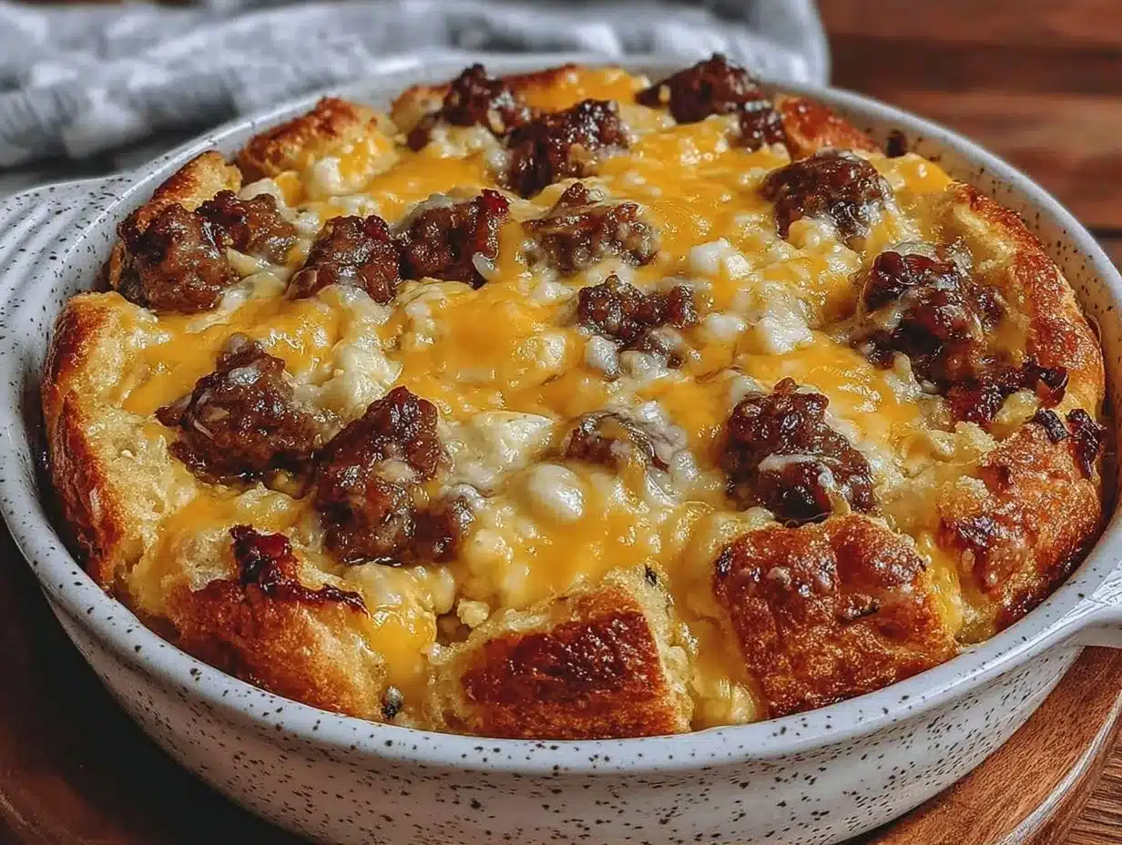 Never-Soggy Sausage and Egg Breakfast Casserole: Self-Care Recipe 4 never-soggy sausage and egg breakfast casserole preparation steps