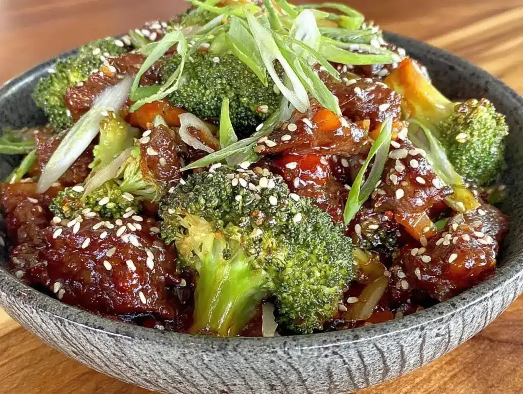 Home 2 sesame garlic beef and broccoli - featured image