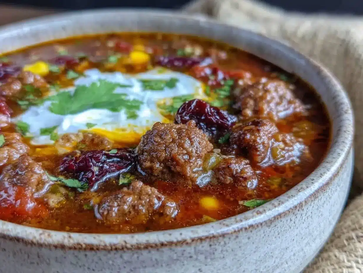 Perfect Slow Cooker Ground Beef Taco Soup 4 slow cooker ground beef taco soup preparation steps