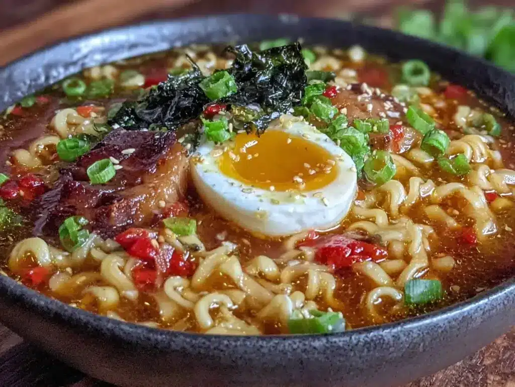 Home 1 spicy miso ramen with jammy eggs - featured image