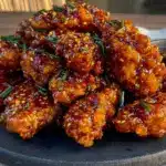 sticky honey garlic chicken wings - featured image