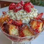 whipped strawberry shortcake trifle - featured image