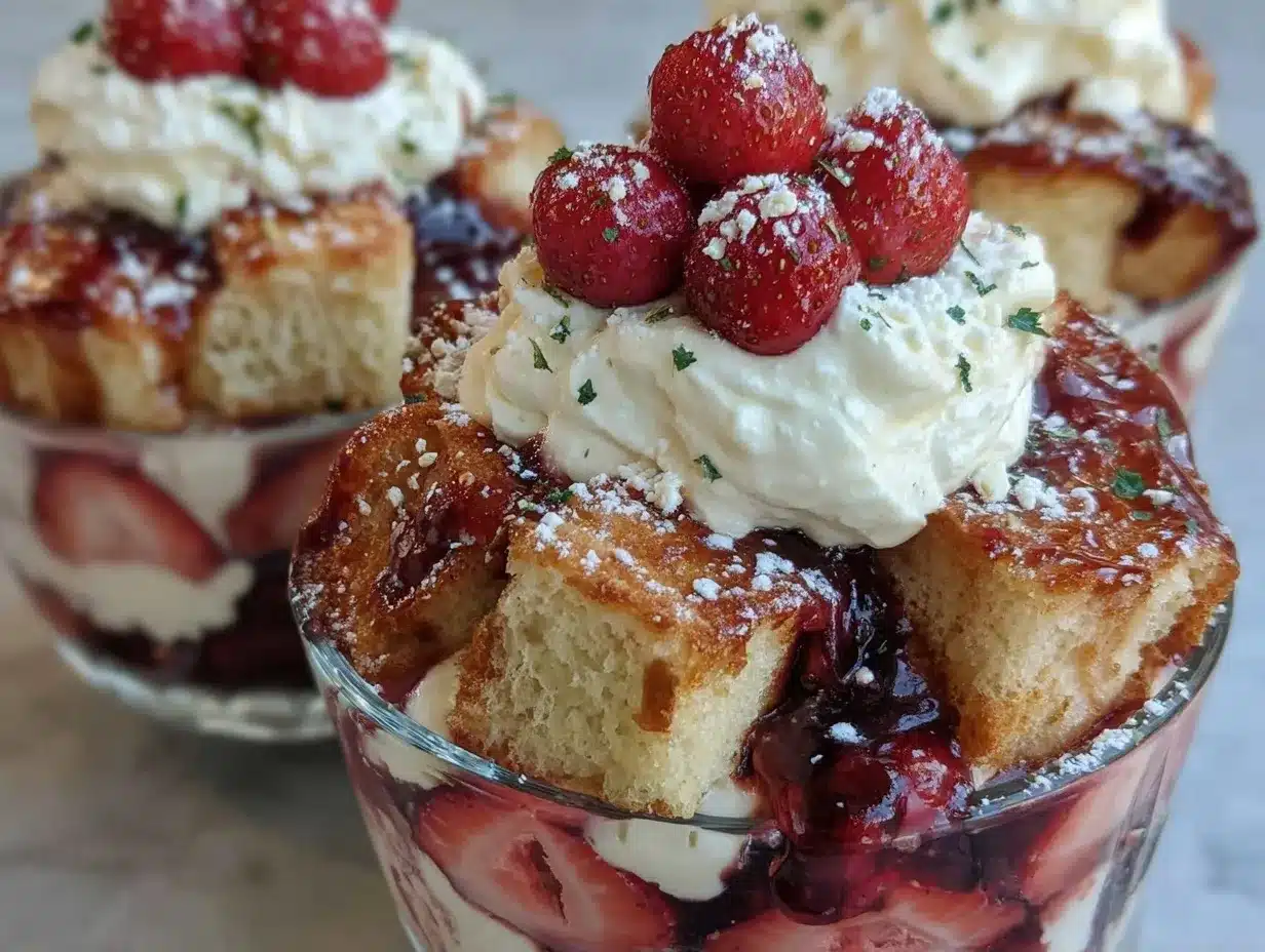 Whipped Strawberry Shortcake Trifle: Best Outdoor Dessert 4 whipped strawberry shortcake trifle preparation steps